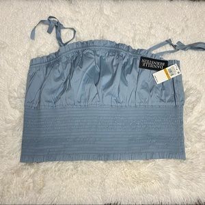 Danielle Bernstein plus size smocked tank top